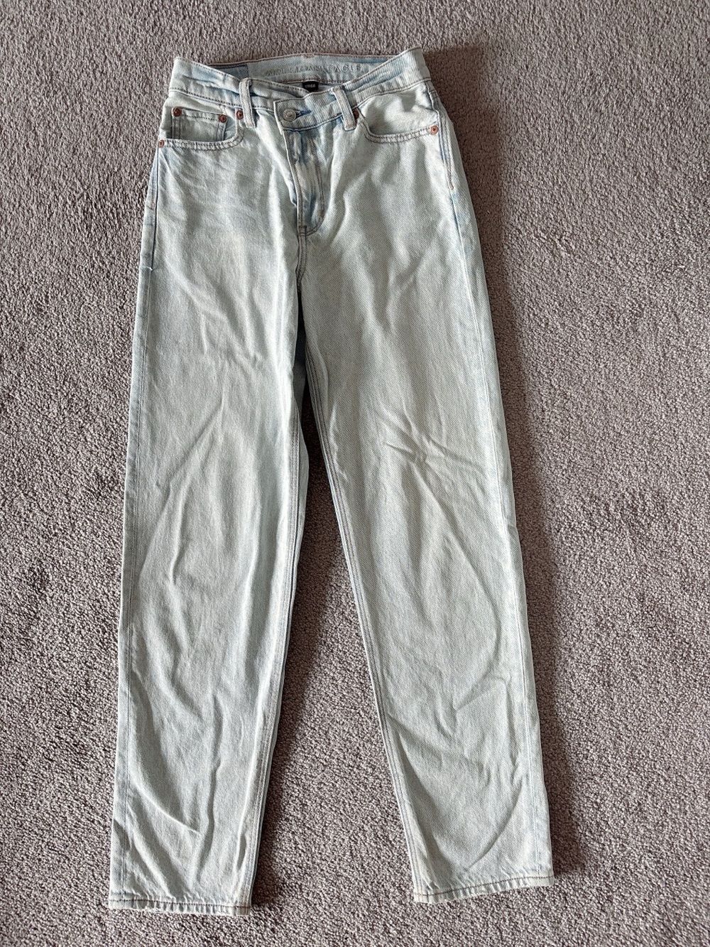 American Age Light Blue Straight Leg Jeans